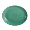 CAC Chinaware Color Tango Coupe Oval Platter Green 11 1/2"