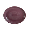 CAC Chinaware Color Tango Coupe Oval Platter Plum 11 1/2"