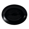 CAC Chinaware Color Tango Coupe Oval Platter Black 12 3/4"