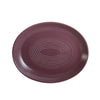 CAC Chinaware Color Tango Coupe Oval Platter Plum 12 3/4"