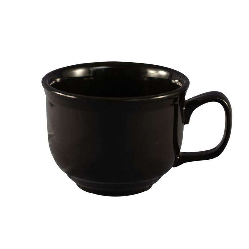 CAC Chinaware Color Tango Jumbo Cup Black 18oz 4 5/8"