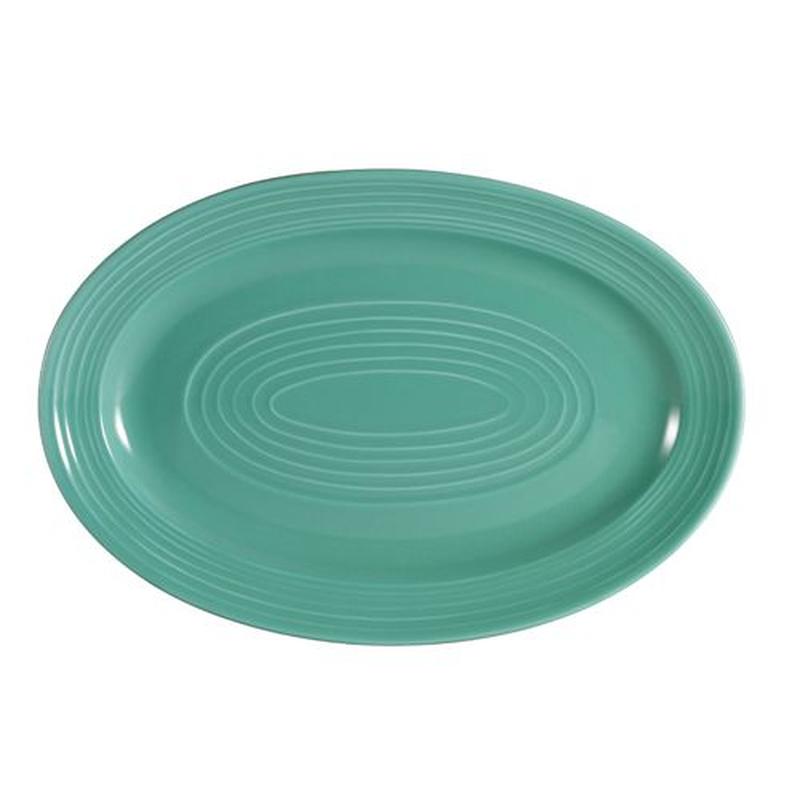 CAC Chinaware Color Tango Oval Platter Green 9 5/8"