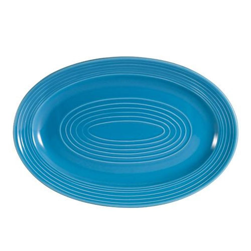 CAC Chinaware Color Tango Oval Platter Peacock 9 5/8"