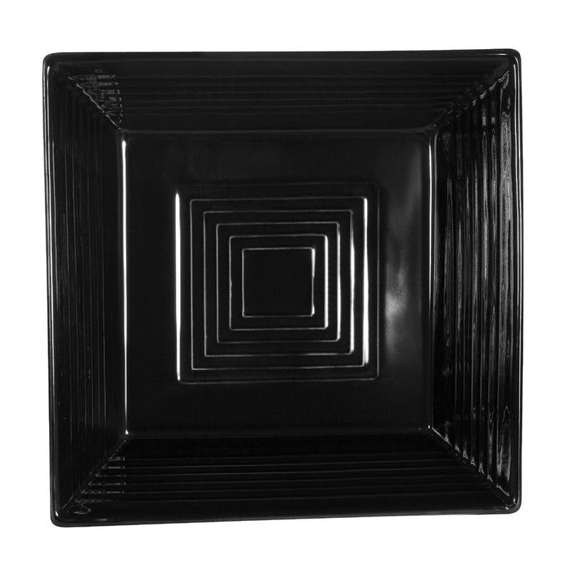 CAC Chinaware Color Tango Square Bowl Black 15oz 6"