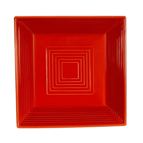 CAC Chinaware Color Tango Square Bowl Red 15oz 6"