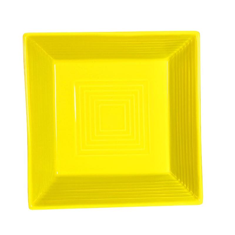 CAC Chinaware Color Tango Square Bowl Sunflower 15oz 6"