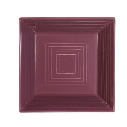 CAC Chinaware Color Tango Square Bowl Plum 42oz 8"