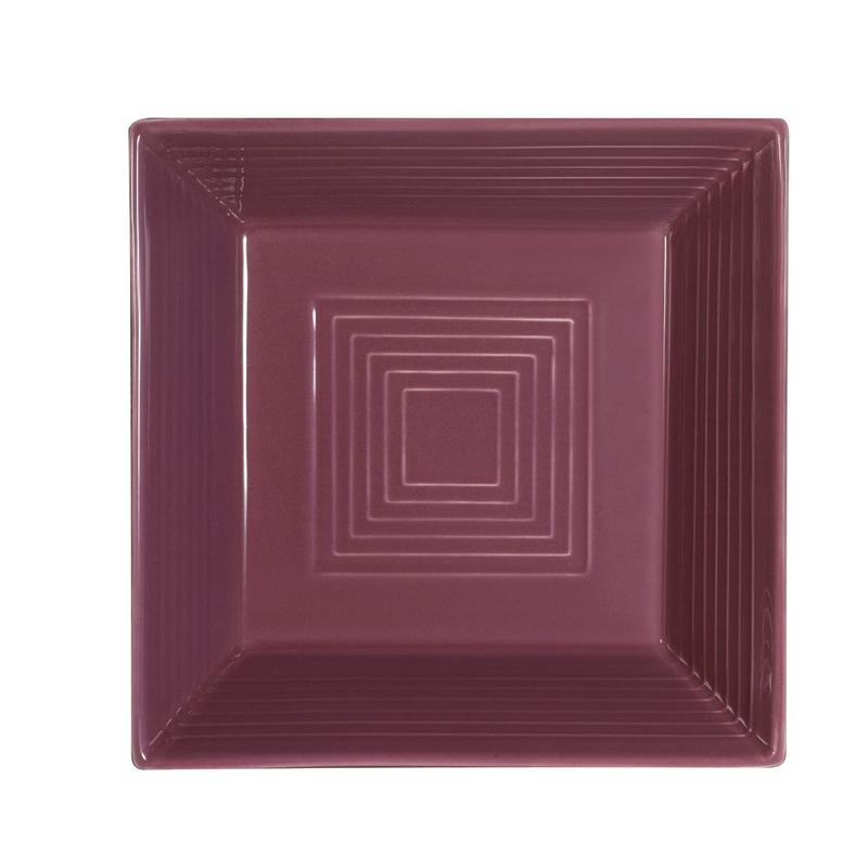 CAC Chinaware Color Tango Square Bowl Plum 42oz 8"