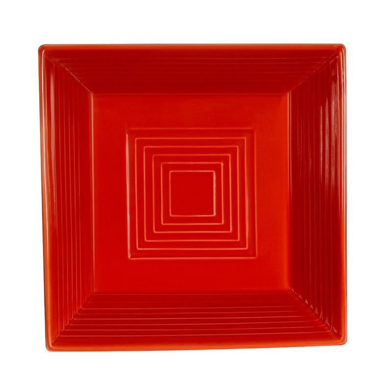 CAC Chinaware Color Tango Square Bowl Red 42oz 8"