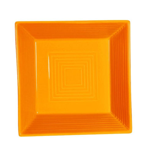 CAC Chinaware Color Tango Square Bowl Tangerine 42oz 8"