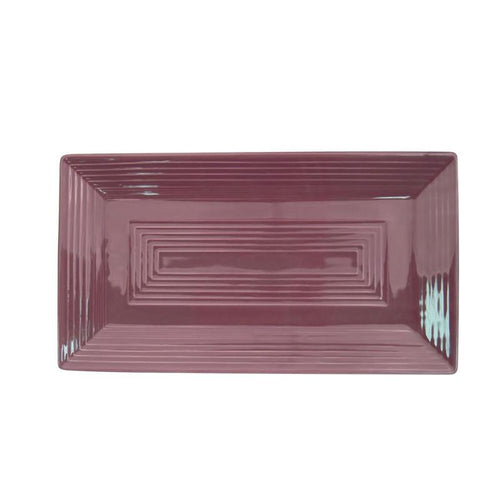 CAC Chinaware Color Tango Rect. Platter Plum 11 5/8"