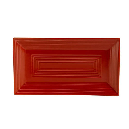 CAC Chinaware Color Tango Rect. Platter Red 11 5/8"