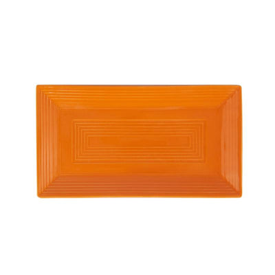 CAC Chinaware Color Tango Rect. Platter Tangerine 11 5/8"
