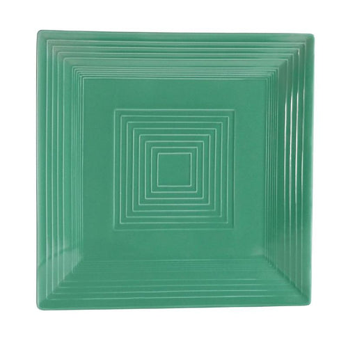 CAC Chinaware Color Tango Square Plate Green 10"