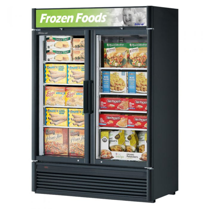 Turbo Air TGF-47SD-N Super Deluxe Glass Door Freezer Two Section, 39 cu.ft.