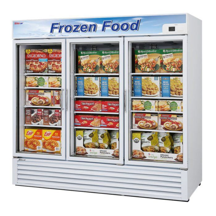 Turbo Air TGF-72F(B)-N Standard Glass Door Freezer Three Section, 58.45 cu.ft.