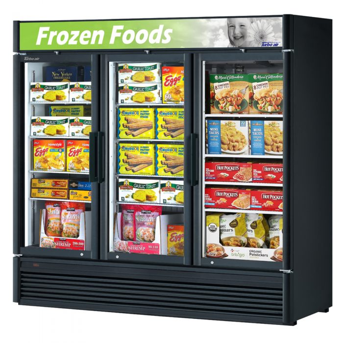 Turbo Air Super Deluxe glass door freezer TGF-72SD-N,Three-section
