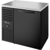 True TBR36-PTSZ1-L-B-S-S-1 Pass-Thru Single Zone Refrigerator with Left Side Refrigeration System. Black Exterior and Solid Swing Doors