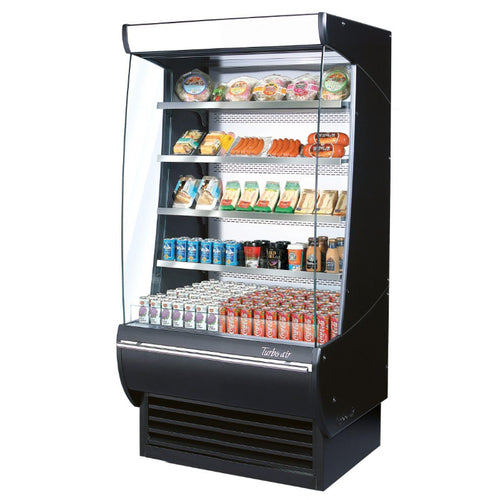 Turbo Air TOM-36DXB-N Open Display Merchandiser Glass Side Panel , 17.1 cu.ft.