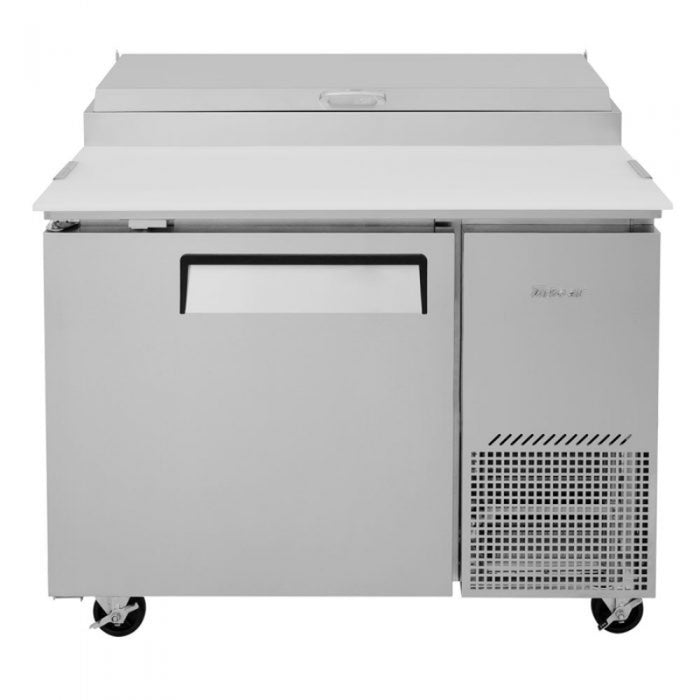 Turbo Air TPR-44SD-N Side Mount Super Deluxe Pizza Prep Table with One Section 14.0 cu. ft.