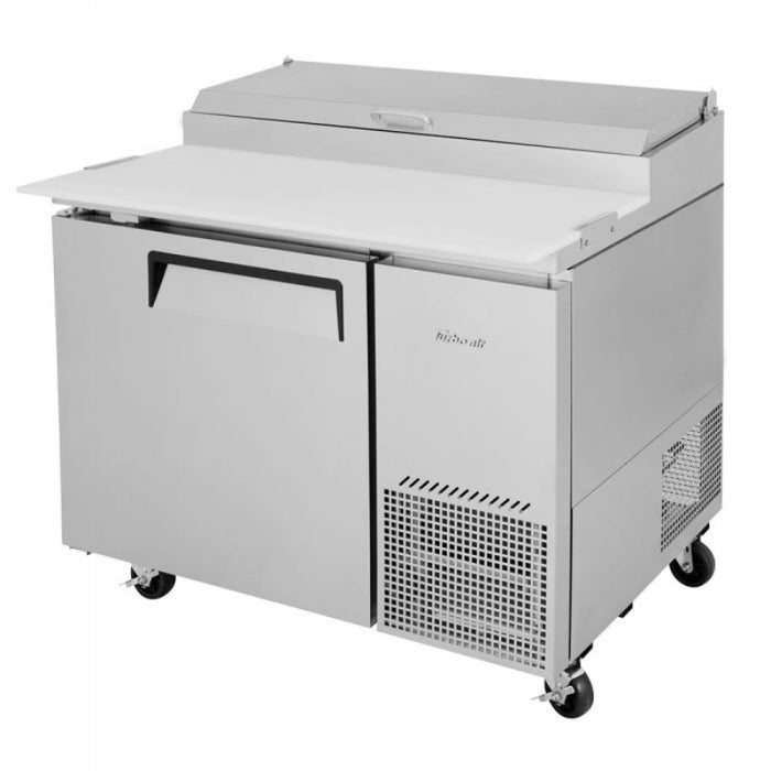 Turbo Air TPR-44SD-N Side Mount Super Deluxe Pizza Prep Table with One Section 14.0 cu. ft.