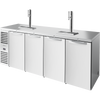 True TDR92-RISZ1-L-S-SSSS-1 Reach-In Single Zone Refrigerator with Left Side Refrigeration System. Stainless Exterior and Solid Swing Doors