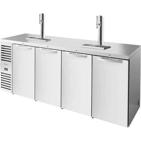 True TDR92-RISZ1-L-S-SSSS-1 Reach-In Single Zone Refrigerator with Left Side Refrigeration System. Stainless Exterior and Solid Swing Doors