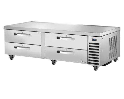 True TRCB‑72‑HC ~ SPEC3 72‑Inch Stainless Steel Refrigerated Chef Base – 4‑Drawer, R290 Hydrocarbon, Heavy‑Duty Marine‑Edge Top