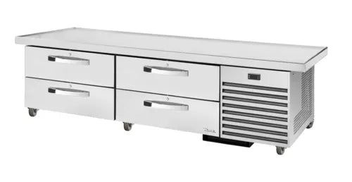 True TRCB‑79‑86‑HC ~ SPEC3 79¼″ Stainless Steel Refrigerated Chef Base – Four-Drawer, R290, Heavy‑Duty Marine-Edge Workstation