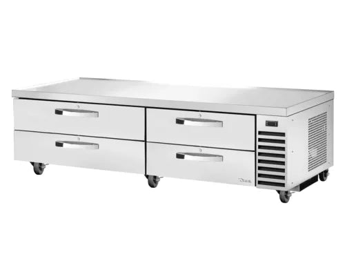 True TRCB‑82‑HC ~ SPEC3 82¼‑Inch Stainless Steel Refrigerated Chef Base – Four-Drawer, Eco-Friendly R290, Heavy-Duty Marine-Edge Workstation