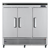 Turbo Air TSF-72SD-N Super Deluxe Bottom Mount Reach-in Three Section Freezer With Solid Door  63.8 cu.ft.
