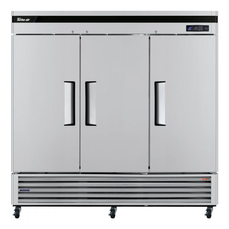 Turbo Air TSF-72SD-N Super Deluxe Bottom Mount Reach-in Three Section Freezer With Solid Door  63.8 cu.ft.