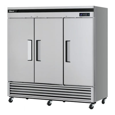 Turbo Air TSF-72SD-N Super Deluxe Bottom Mount Reach-in Three Section Freezer With Solid Door  63.8 cu.ft.