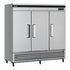 Turbo Air TSF-72SD-N Super Deluxe Bottom Mount Reach-in Three Section Freezer With Solid Door  63.8 cu.ft.