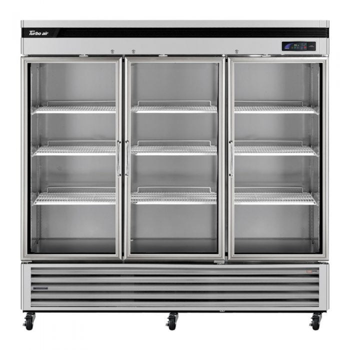 Turbo Air TSR-72GSD-N Super Deluxe Bottom Mount Reach-in Refrigerator With Glass Door 67.02 cu.ft.