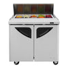 Turbo Air TST-36SD-N6 Super Deluxe Sandwich/Salad Unit with Two Sections 9.5 cu. ft.
