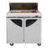 Turbo Air TST-36SD-N6 Super Deluxe Sandwich/Salad Unit with Two Sections 9.5 cu. ft.