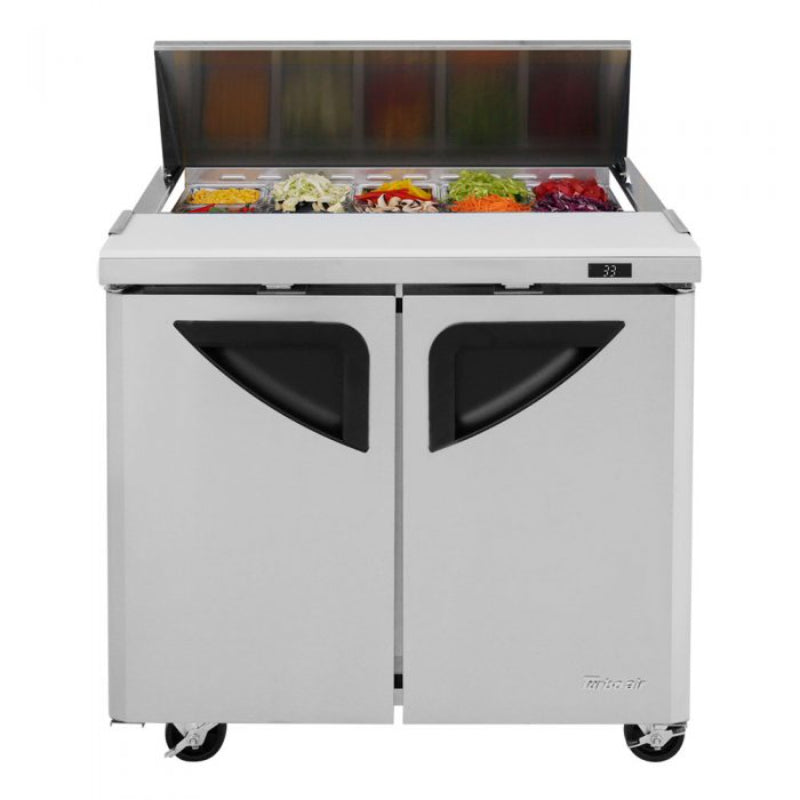 Turbo Air TST-36SD-N6 Super Deluxe Sandwich/Salad Unit with Two Sections 9.5 cu. ft.