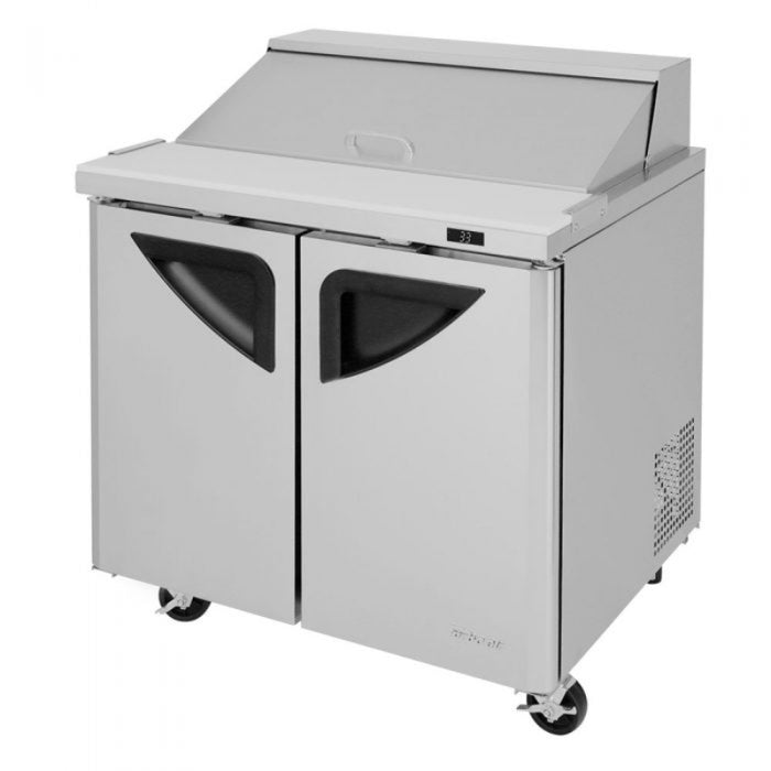 Turbo Air TST-36SD-N6 Super Deluxe Sandwich/Salad Unit with Two Sections 9.5 cu. ft.