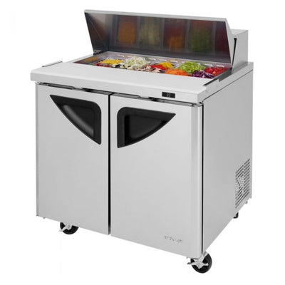 Turbo Air TST-36SD-N6 Super Deluxe Sandwich/Salad Unit with Two Sections 9.5 cu. ft.