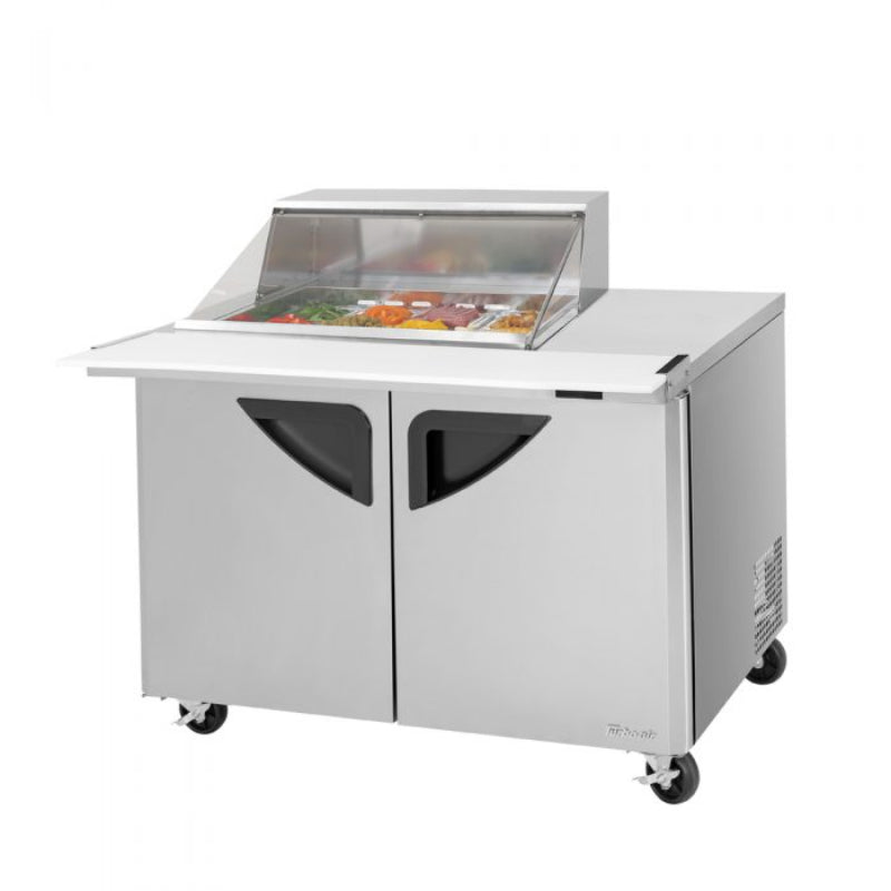 Turbo Air TST-48SD-12M-N-CL Super Deluxe Series, Mega-Top Sandwich/Salad Prep + Work Station with One Section 15 cu. ft