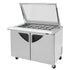 Turbo Air TST-48SD-18-FB-N-GL Super Deluxe Sandwich/Salad Mega Top Unit-Glass Lid with Two Sections 11.1 cu. ft
