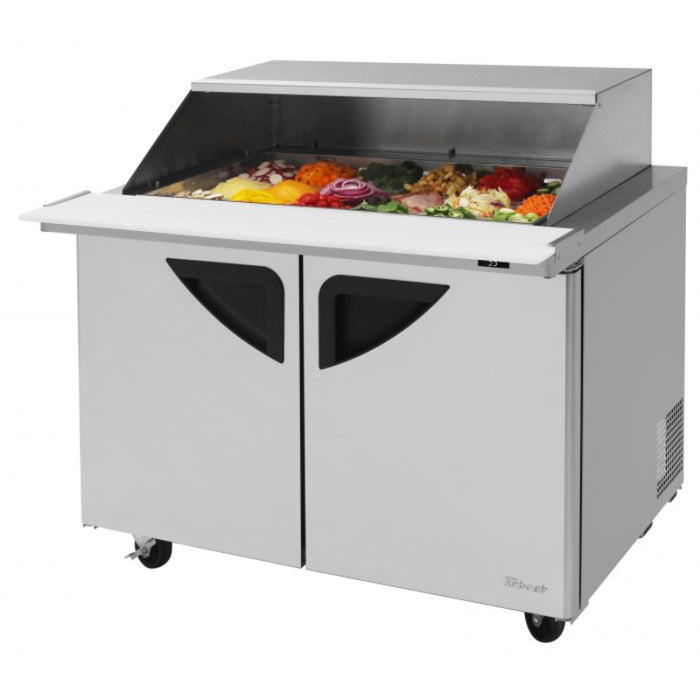 Turbo Air TST-48SD-18-N-SL Super Deluxe Mega Top Unit–Slide Back Lid with Two Sections 15 cu. ft