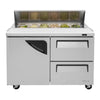 Turbo Air TST-48SD-D2-N Super Deluxe Sandwich/Salad Unit with Two Sections 12 cu. ft.