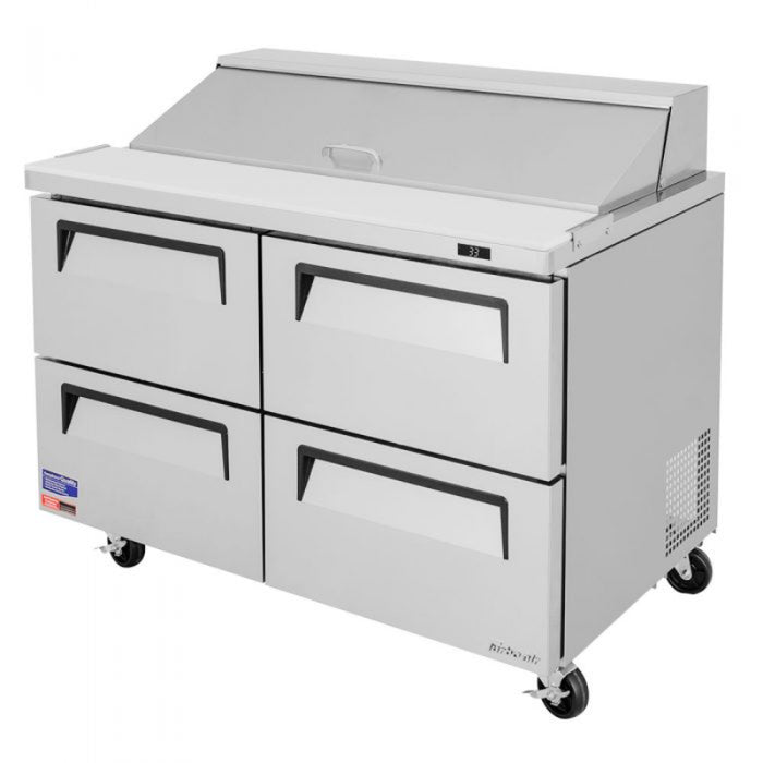 Turbo Air TST-48SD-D4-N Rear Mounted Super Deluxe Sandwich/Salad Unit with Two Sections 12 cu. ft.