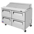 Turbo Air TST-48SD-D4-FB-N Super Deluxe Sandwich/Salad Unit with Two Sections 11.1 cu. ft