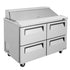 Turbo Air TST-48SD-D4-FB-N Super Deluxe Sandwich/Salad Unit with Two Sections 11.1 cu. ft