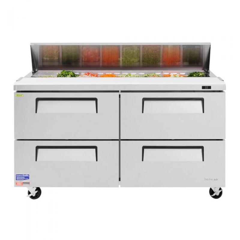 Turbo Air TST-60SD-D4-N Super Deluxe Sandwich/Salad Unit With Two Sections 16 cu. ft.
