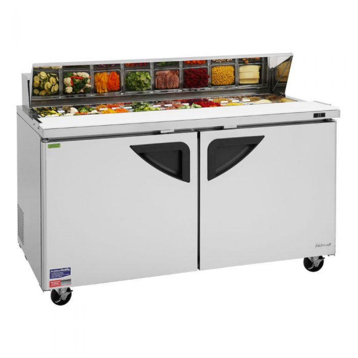 Turbo Air TST-60SD-N Super Deluxe Sandwich/Salad Unit with Two Sections 16 cu. ft.