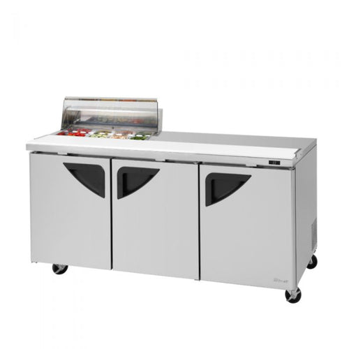 Turbo Air TST-72SD-08S-N-CL Super Deluxe Sandwich/Salad Unit with Three Sections 23.0 cu. ft